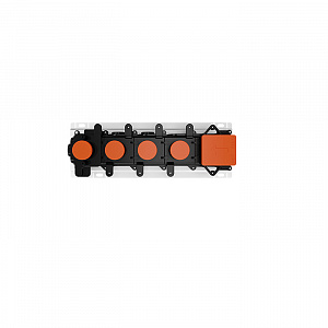 Gessi Hi-Fi Встраиваемые части для термостатического смесителя, до 3 источников одновременно, 3/4" соединение., цвет: хром