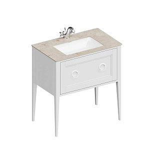 Kerama Marazzi Plaza Classic Тумба напольная 80см, 1 ящик, цвет: белый матовая