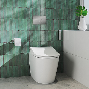 TOTO RP Унитаз напольный 38x64см, безободковый, Tornado, сиденье Washlet RW, цвет: белый