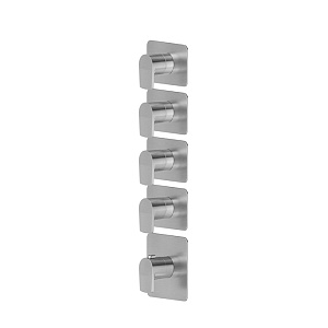 Newform Haka Смеситель для душа, термостатический, на 4 потока, цвет: PVD brushed stainless steel