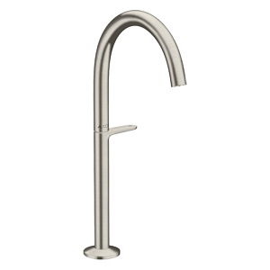 Axor One Смеситель для раковины Sel 260, на 1 отв., высокий, с донным клапаном Push-Open, цвет: сталь