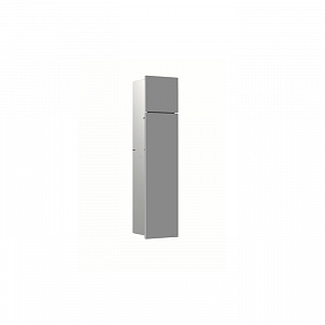 EMCO Asis Pure Модуль для унитаза встраиваемый, ершик, держатель т/бумаги, запасного рулона, правый, цвет: серый