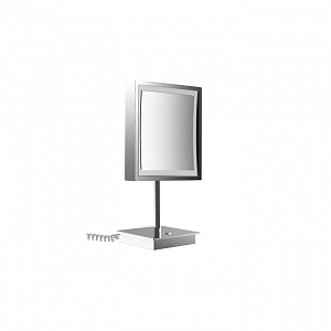 Emco Pure Косметическое зеркало, LED, 203x203 mm, настольный, 3x увелич., цвет: хром