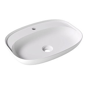 Alice Form Oval Раковина 60x45х12см., накладная, 1 отв., цвет: белый глянцевый