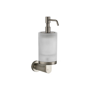 Gessi Emporio accessories Дозатор для жидкого мыла, подвесной, сатинированное стекло, цвет: Finox Brushed Nickel