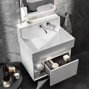 Kerama Marazzi Logica M Тумба подвесная 65x50см, с раковиной, цвет: белоснежный