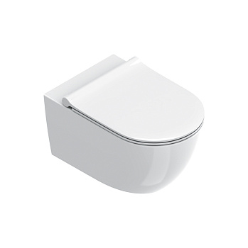 Catalano Sfera Унитаз подвесной 55х35см, безободковый, смыв Tornado, покрытие Cataglaze+, цвет: белый глянцевый