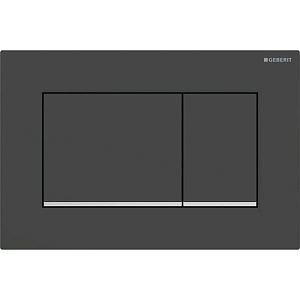 Geberit Sigma20 Клавиша для двойного смыва, квадратная, цвет: черный матовый/хром 