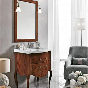 EBAN Sonia Комплект мебели 75 см с зеркалом Lusso, напольный, цвет: NOCE