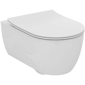 Ideal Standard Blend Curve Унитаз подвесной 54х36см., безободковый с технологией смыва RimLS+®, цвет: белый