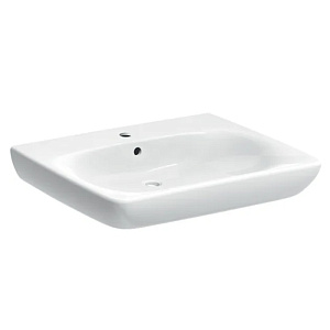 Geberit Selnova Comfort Раковина 65х55х16см., подвесная, 1 отв., для ММГН, цвет: белый глянцевый
