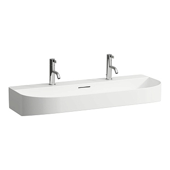 Laufen Sonar Раковина 100x42x14см., накладная, 2 отв., цвет: белый