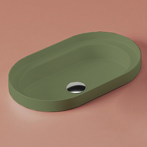 Artceram Fuori Scala Раковина встраиваемая 60х35 см, цвет: verde salvia