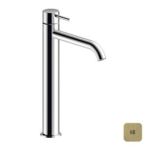 Almar Mixers Смеситель для раковины, высокий, 1 отв., без донного клапана, цвет: High Brass Brushed PVD