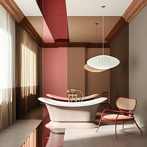 Gruppo Treesse Grand Soleil Ванна 185x85x75см., отдельностоящая, цвет: хром/белый