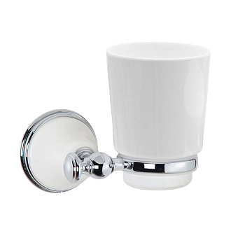 TW Harmony 109 Стакан подвесной, керамический (белый), цвет: белый/хром