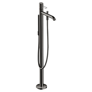 Axor Uno Смеситель для ванны, напольный, с ручным душем, цвет: полированный черный хром