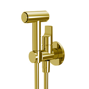 Fima Carlo Frattini Collettività Гигиенический душ, настенный, со шлангом 120см., цвет: золото