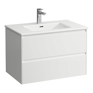 Laufen Pro S Комплект: база подвесная 80х50см, с раковиной, 1 отв., 2 ящика, цвет: белый матовый