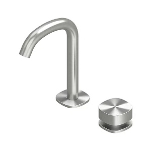 QuadroDesign Super Смеситель для раковины, 2 отв., цвет: Brushed Stainless Steel