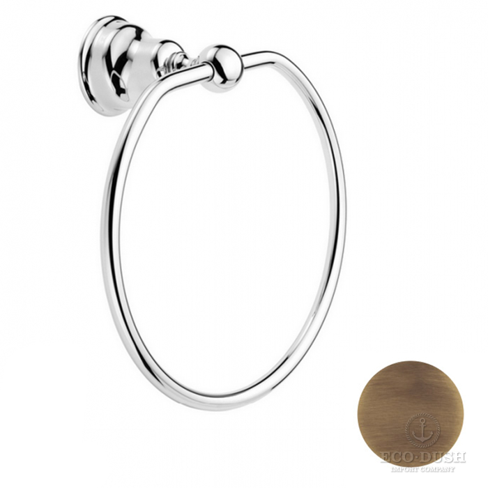 HUBER Croisette Полотенцедержатель - кольцо D21.5см, подвесной, цвет: бронза