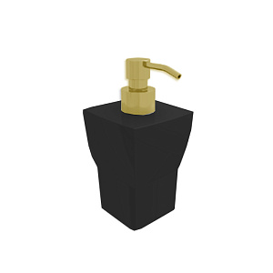 Bertocci Grace Дозатор для жидкого мыла, керамический,настольный/подвесной, цвет: черный/золото