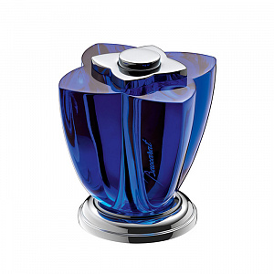 THG Pétale de cristal bleu Вентиль смесителя для раковины, стекло синее, цвет: хром