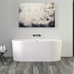 Knief Fresh Wall XS Ванна пристенная 155х80х60см., с щелевым переливом, без слив-перелива, цвет: белый
