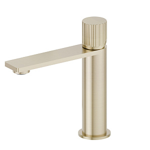 Newform Steel Line Смеситель для раковины, 1 отв., без донного клапана, цвет: pvd brushed pale gold