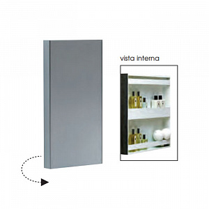 Azzurra Mirror Book Зеркальный шкаф одинарный с внутренними полочками, 32xH60 см