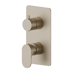 Newform Linfa II Смеситель для душа, встраиваемый, 2 потока, внешняя часть, цвет: gold satin