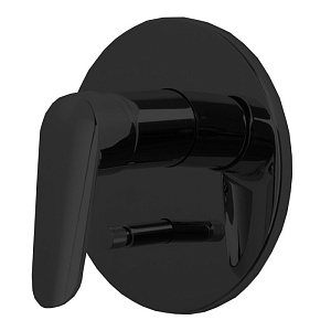 Fima Carlo Frattini Spot F3009X2NS Однорычажный встраиваемый смеситель для ванны и душа, на 2 источника, пластина из ABS, внешняя часть, цвет: чёрный матовый