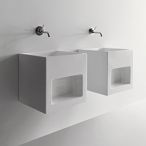 Kerasan Cento Раковина подвесная 45х45см, без отв., цвет: белый