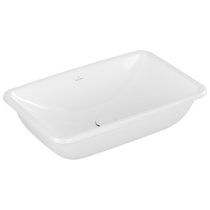 Villeroy&Boch Loop&Friends Раковина встраиваемая 61.5х38х18см., с переливом, цвет: альпийский белый