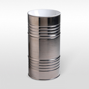 Artwork Barrel Раковина 45х90 см, без отв., напольная, слив в пол, в комплекте сифон, цвет: белый / платина