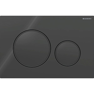 Geberit Sigma20 Клавиша для двойного смыва, круглая, цвет: черный матовый