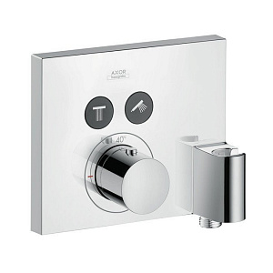 Axor ShowerSelect Термостат с 2 запорными клапанами, держателем FixFit, СМ, внешняя часть, цвет: хром