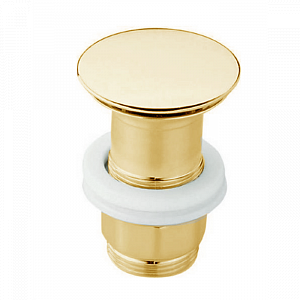 CISAL Донный клапан 1"1/4 для раковин без перелива, цвет: золото