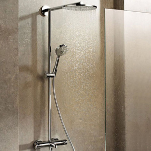 Hansgrohe Raindance Select S, Душевая система 240 Showerpipe для ванны, поворотный держатель 450 мм, цвет: Хром 