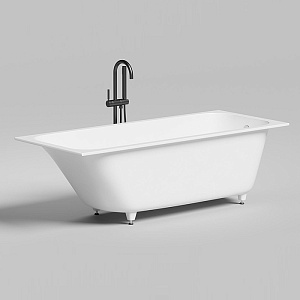 Salini Orlanda Встраиваемая ванна 180х80х60cм, прямоугольная, S-Stone, цвет: белый матовый