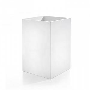 3SC Mood White Ведро, без крышки, 20х30х20 см, композит Solid Surface, цвет: белый матовый