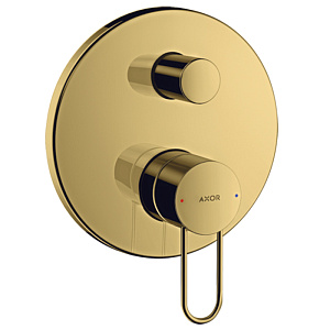 Axor Uno Смеситель для ванны, встраиваемый, с переключателем на 2 потока, цвет: полированное золото