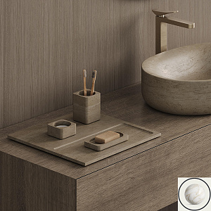 Dea Design Контейнер 8х8х4см., настольный, цвет: Calacatta Vagli