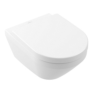 Villeroy&Boch Architectura Унитаз подвесной 37x53см, безободковый, смыв Tornado, сиденье SoftClosing, CeramicPlus, цвет: альпийский белый