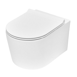 TECEspring Pro Унитаз подвесной 53х36см, безободковый, смыв Tornado flush, сиденье Slim, микролифт и быстрым снятием, белый глянцевый