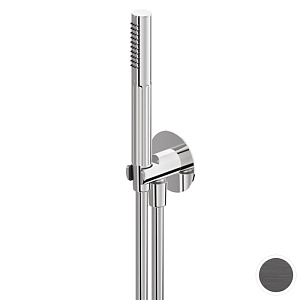 Newform Ionika Лейка ручная с держателем и шлангом, цвет: PVD brushed stainless Stell