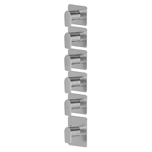 Newform Haka Смеситель для душа, термостатический, на 5 потоков, цвет: PVD brushed stainless steel