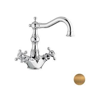 Bugnatese Arcadia Смеситель для раковины, на 1 отв., без донного клапана, цвет: бронза