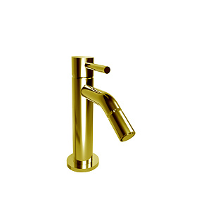 Bongio ON Смеситель для биде, на 1 отв, с донным клапаном clic clac, цвет: матовое французское золото