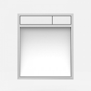 SANIT Панель управления LIS(без подсветки), стекло белое/клавиши белоснежный